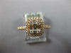 ESTATE .50CT DIAMOND 18KT ROSE GOLD ROUND & BAGUETTE CLUSTER HALO PROMISE RING
