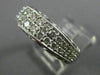 ESTATE WIDE .80CT DIAMOND 14KT WHITE GOLD OPEN FILIGREE TWO ROW ANNIVERSARY RING