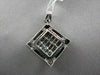 ESTATE LARGE 1.25CT PRINCESS DIAMOND 14KT WHITE GOLD 3D SQUARE INVISIBLE PENDANT