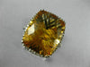 EXTRA LARGE 10.41CT DIAMOND & AAA CITRINE 14KT WHITE & BLACK GOLD FILIGREE RING