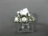 ESTATE .50CT DIAMOND 14KT WHITE GOLD 3 STONE SEMI MOUNT ENGAGEMENT RING #342