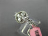 ESTATE WIDE .82CT DIAMOND 18K WHITE GOLD 3D ROUND FLOWER HALO FILIGREE LOVE RING