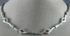 ANTIQUE 1CT DIAMOND 14K WHITE GOLD 3D CLASSIC LINK ITALIAN NECKLACE #15797