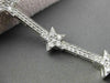 ESTATE WIDE 1.25CT DIAMOND 14KT WHITE GOLD STAR FILIGREE BRACELET BEAUTIFUL!!