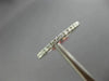 ESTATE .19CT DIAMOND 18KT WHITE GOLD SEMI ETERNITY WEDDING ANNIVERSARY RING BAND