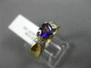 ESTATE .69CT DIAMOND & AAA HEART SHAPE AMETHYST 14K 2 TONE GOLD 3D PROMISE RING
