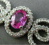 ESTATE WIDE 8.31CT DIAMOND & PINK SAPPHIRE 18K WHITE GOLD 3D MULTI ROW BRACELET