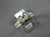 ESTATE WIDE .46CT DIAMOND 14K WHITE GOLD 2 ROW SEMI MOUNT ENGAGEMENT RING #19591