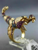 EXTRA LARGE 2.33CT DIAMOND & AAA MULTI GEM 18KT ROSE GOLD LOBSTER SCORPION RING