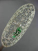 ESTATE EXTRA LARGE .94CT DIAMOND 18K WHITE GOLD OPEN FILIGREE OVAL COCKTAIL RING