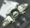 ESTATE .77CT DIAMOND 14KT WHITE GOLD 3D ROUND SEMI MOUNT ENGAGEMENT RING #9885
