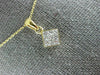 ESTATE .25CT DIAMOND 14KT YELLOW GOLD 3D PRINCESS INVISIBLE SQUARE PENDANT #1758