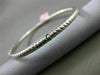 ESTATE .82CT DIAMOND 14KT WHITE GOLD 3D PAVE ROPE DESIGN BANGLE BRACELET