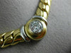 ESTATE .87CT DIAMOND 18K TWO TONE GOLD SOLITAIRE CUBAN SOLID LINK NECKLACE #1820