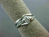 ESTATE .52CT ROUND DIAMOND 14KT WHITE GOLD SEMI BEZEL INFINITY WEDDING RING SET