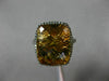 ESTATE LARGE 6.41CT DIAMOND & AAA CITRINE 14KT BLACK GOLD HALO FILIGREE FUN RING