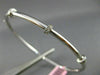 ESTATE .30CT DIAMOND 14KT WHITE GOLD PAST PRESENT FUTURE CIRCLE BANGLE BRACELET