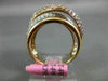 WIDE 1.54CT WHITE & PINK DIAMOND 18K WHITE & ROSE GOLD CRISS CROSS INFINITY RING