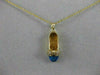 ESTATE DIAMOND AUSTRALIAN OPAL 18K YELLOW GOLD CHILD SHOE PENDANT + CHAIN #20166
