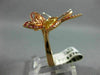 ESTATE LARGE 2.05CT MULTI GEM 18KT WHITE & ROSE GOLD HANDCRAFTED BUTTERFLY RING