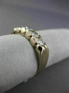 ESTATE .50CT DIAMOND 14KT WHITE GOLD 5 STONE SEMI BEZEL WEDDING ANNIVERSARY RING