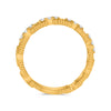 ESTATE .30CT DIAMOND 14KT YELLOW GOLD 3D MULTI SQUARE WEDDING ANNIVERSARY RING