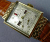 ANTIQUE NORMAN AAA GARNET 14KT YELLOW GOLD CLASSIC SQUARE ETCHING WATCH #2417