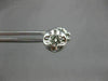 ESTATE LARGE .6CT DIAMOND 18K WHITE GOLD CLASSIC FLOWER SOLITAIRE EARRINGS 6407