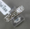 ESTATE 1.90CT DIAMOND 14KT WHITE GOLD 5 STONE PRINCESS CUT CHANNEL WEDDING RING