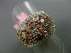 ESTATE EXTRA LARGE 5.04CT DIAMOND 18K WHITE & ROSE GOLD WEDDING ANNIVERSARY RING