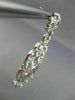 ESTATE LARGE 1.21CT DIAMOND 14KT WHITE GOLD CHANDELIER FLOWER HANGING EARRINGS