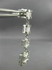 LARGE 2.38CT ROUND & BAGUETTE DIAMOND 18K WHITE GOLD 3D JOURNEY HANGING EARRINGS