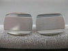 ANTIQUE LARGE 14K WHITE GOLD RECTANGLE ENGRAVABLE MONOGRAM CUFFLINKS 20MM #2091