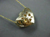 ESTATE LARGE .25CT DIAMOND 14KT YELLOW GOLD HEART PENDANT & CHAIN F/G VS #21961