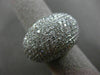 ESTATE MASSIVE 7.89CT DIAMOND 18KT WHITE GOLD MULTI ROW PAVE DOME SHAPE FUN RING