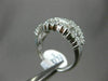 ESTATE WIDE 1.50CT ROUND & BAGUETTE DIAMOND 14KT WHITE GOLD MULTI WAVE LEAF RING
