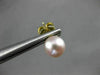 ESTATE AAA PINK SOUTH SEA PEARL 14K YELLOW GOLD CLASSIC ROUND SOLITAIRE EARRINGS