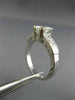 ESTATE EGL 1.70CT PRINCESS DIAMOND 14K WHITE GOLD CLASSIC ENGAGEMENT RING #25520