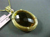 ESTATE LARGE 20.0CT AAA CITRINE 14KT YELLOW GOLD WOVEN FILIGREE FLOATING PENDANT