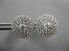 EXTRA LARGE 1.82CT DIAMOND 18KT WHITE GOLD CLUSTER INVISIBLE CIRCULAR EARRINGS