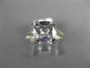 ESTATE 3.22CT DIAMOND & AAA AMETHYST 14KT WHITE GOLD CUSHION CUT SOLITAIRE RING