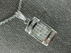 ESTATE .35CT DIAMOND 14KT WHITE GOLD 3D CLASSIC INVISIBLE PRINCESS PENDANT #585
