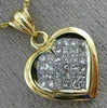 ESTATE .52CT DIAMOND 14KT TWO TONE GOLD INVISIBLE HEART FLOATING PENDANT #14095
