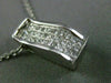 ESTATE .50CT DIAMOND 14KT WHITE GOLD 3D INVISIBLE PRINCESS WAVE PENDANT #14792