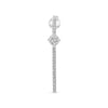 .97CT DIAMOND 14KT WHITE GOLD 3D CLASSIC ROUND SOLITAIRE BAR HANGING EARRINGS
