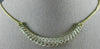 ESTATE 1.0CT DIAMOND 14KT YELLOW GOLD 3D MULTI ROW WAVE SEMI CIRCLE NECKLACE