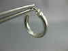 ESTATE SMALL 14KT WHITE GOLD 3D CLASSIC HANDCRAFTED HOOP EARRINGS #25135