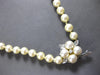 LONG .12CT DIAMOND & AAA SOUTH SEA PEARL 14KT WHITE GOLD FLOWER NECKLACE #27926