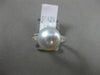 ESTATE .14CT DIAMOND 14KT WHITE GOLD AAA SOUTH SEA PEARL 3D PAVE SOLITAIRE RING
