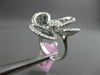 ESTATE LARGE 2.52CTW BLACK & WHITE DIAMOND 18KT WHITE GOLD 3D FLOWER FUN RING